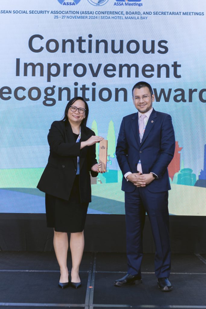 Continuous Improvement Recognition Award, Employees’ CompensationCommission (ECC), Return-to-Work Assistance Program (RTWAP)Atty. Kaima Via B. Velasquez, Executive Director (1)